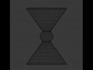 modern round black and gold side table 3D Model
