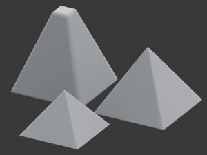 miniature pyramid decoration Model 3D