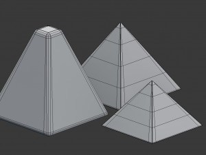 miniature pyramid decoration Model 3D