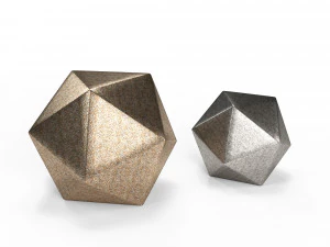 geometric decor set - icosphere 3D Model