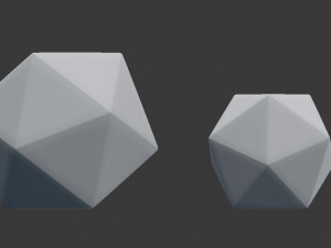 geometric decor set - icosphere 3D मॉडल