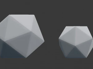 geometric decor set - icosphere 3D Model