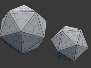 geometric decor set - icosphere 3D मॉडल