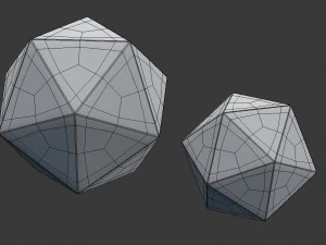 geometric decor set - icosphere 3D Model