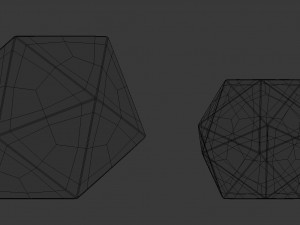 geometric decor set - icosphere 3D मॉडल