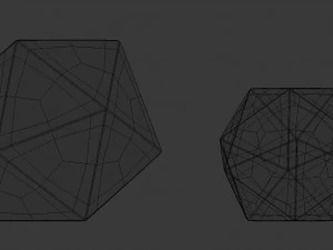 geometric decor set - icosphere 3D Model
