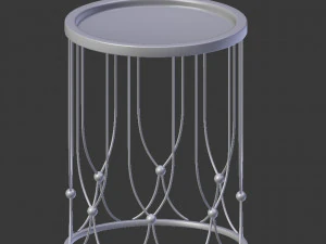 metallic side table collection - antique look 3D Model
