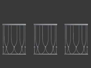 metallic side table collection - antique look Modello 3D