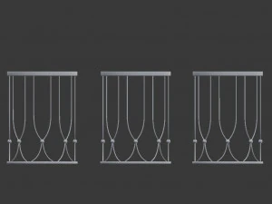 metallic side table collection - antique look 3D Model