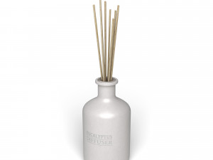 eucalyptus diffuser with sticks- decor object 3d Modèle 3D