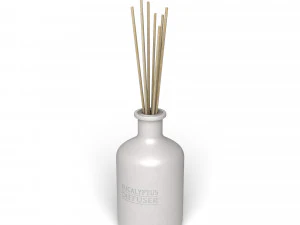 eucalyptus diffuser with sticks- decor object 3d 3D Model