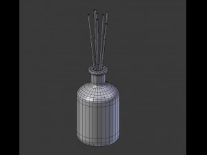 eucalyptus diffuser with sticks- decor object 3d 3D Model