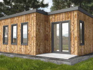 3d small wood cabin with interior model Modelo 3D