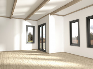 3d small wood cabin with interior model 3D Model