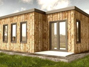 3d small wood cabin with interior model 3D Model