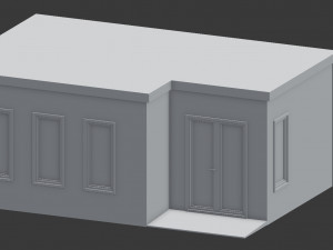 3d small wood cabin with interior model 3D Model