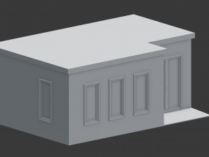 3d small wood cabin with interior model 3D Model