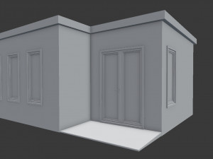3d small wood cabin with interior model 3D Model