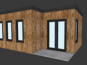 3d small wood cabin with interior model 3D Model