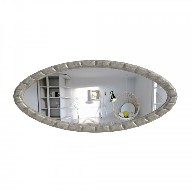 large oval wall mirror 3d 3D मॉडल .c4d .max .obj .3ds .fbx .stl .blend