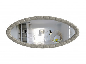 large oval wall mirror 3d 3D Model