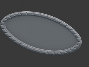large oval wall mirror 3d 3D मॉडल