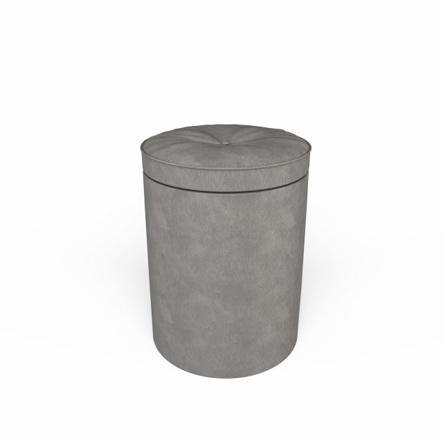 realistic round leather pouffe 3d Model 3D .c4d .max .obj .3ds .fbx .stl .blend 