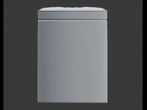 realistic round leather pouffe 3d 3D Model