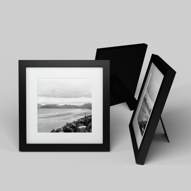 modern picture frame - seaside photo Modelo 3D .c4d .max .obj .3ds .fbx .stl .blend 