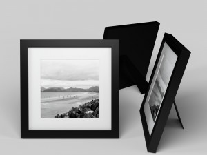modern picture frame - seaside photo 3D Model
