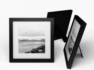 modern picture frame - seaside photo 3D Model