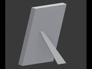 modern picture frame - seaside photo 3D Model