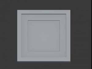 modern picture frame - seaside photo 3D Model
