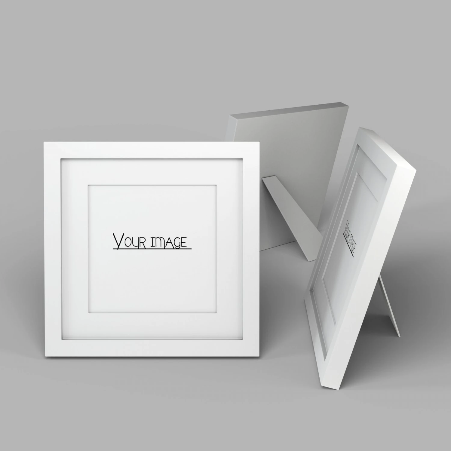 modern white picture frame 3D Model .c4d .max .obj .3ds .fbx .stl .blend 
