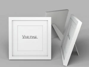 современная белая фоторамка 3D Модель