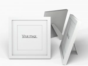 modern white picture frame 3D Model