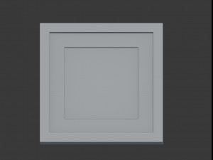 modern white picture frame 3D 模型