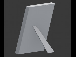 modern white picture frame 3D 模型