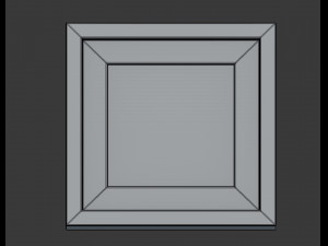 modern white picture frame 3D 模型