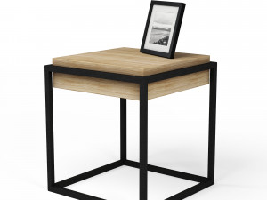 3d modern nightstand with picture frame 3D Model