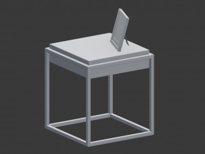 3d modern nightstand with picture frame 3D Модель