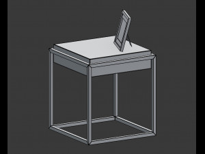 3d modern nightstand with picture frame 3D Модель