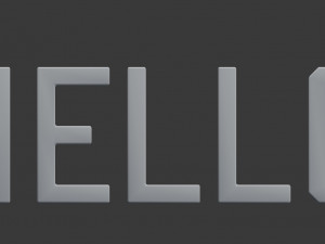 3d decor object - hello text Model 3D