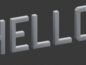 3d decor object - hello text Model 3D