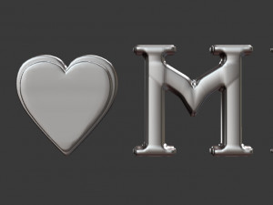 3d decor object - home text model 3D Модель