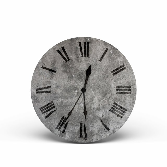3d concrete wall clock Modelo 3D .c4d .max .obj .3ds .fbx .stl .blend 