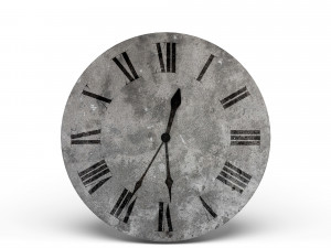 3d concrete wall clock 3D Model