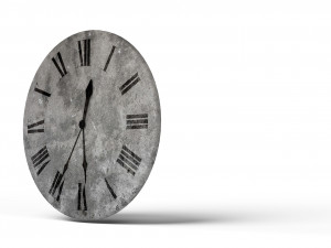 3d concrete wall clock Modelo 3D