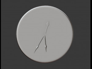 3d concrete wall clock Modelo 3D