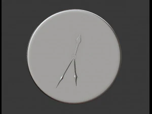 3d concrete wall clock 3D Model